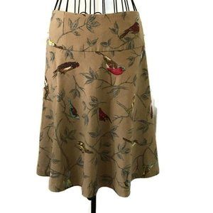 Anthropologie Bird Skirt Size 14